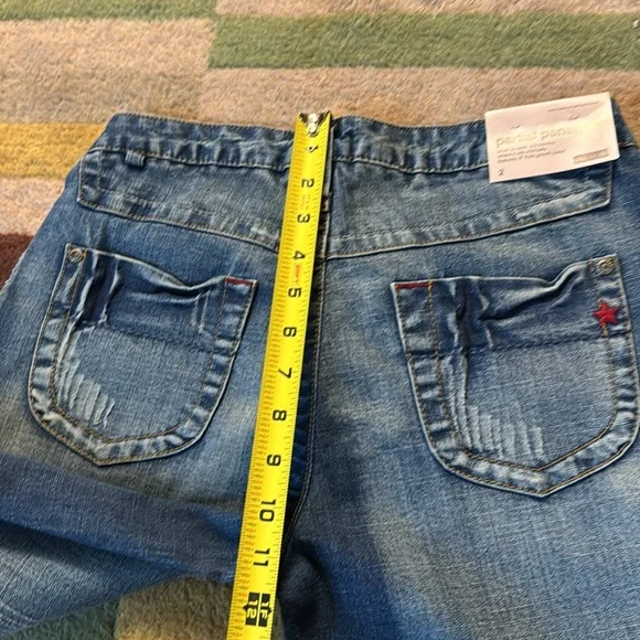 NWT Prevoir Womens Maternity partial panel wide legs Jeans Size 2 - Picture 12 of 16